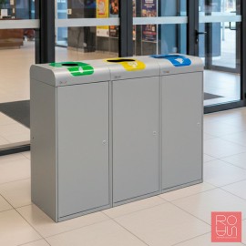 Paperera de reciclatge Estocolmo 75L | Seguretat Auto-extingible i Disseny